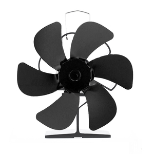 Im Lặng 6-Lưỡi Nhiệt Powered Bếp Fan Đen Kim Loại Lò Sưởi Fan Điện Với Hộp Cài Đặt Cho Hộ Gia Đình Sử Dụng - Product Image 2
