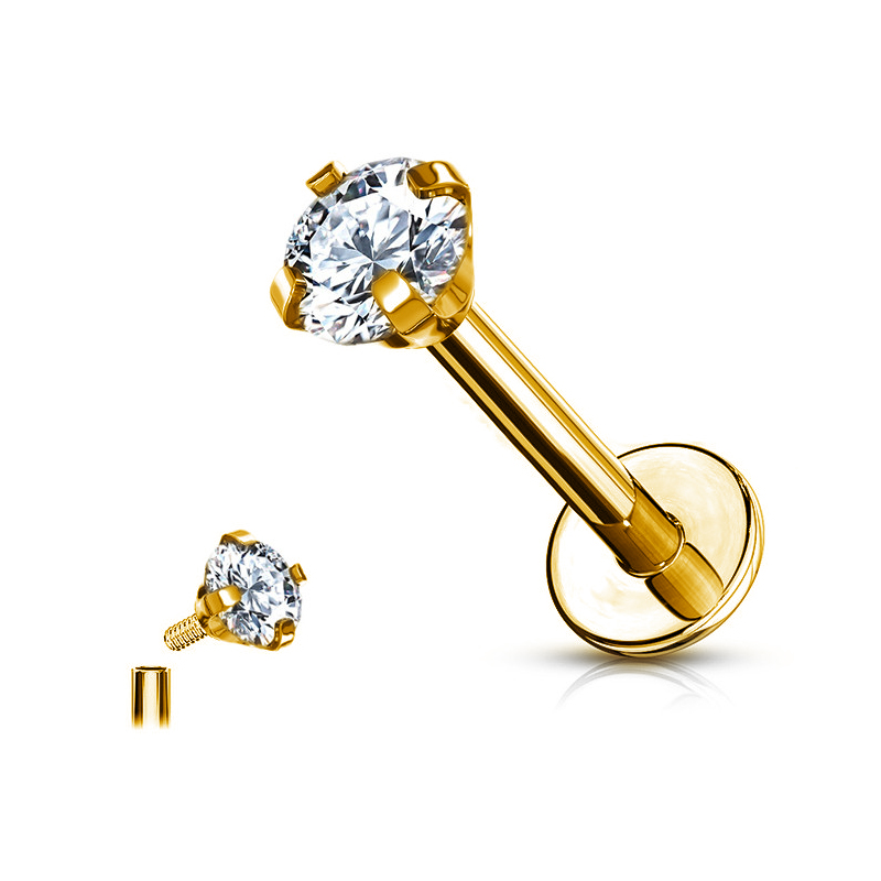 TB-0185 PVD Gold 1.2*8*3mm