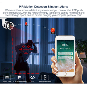 Techage Outdoor Waterproof IP Two Way Audio CCTV Wireless <strong>Camera</strong> 5MP Wifi <strong>Camera</strong> with TF Card