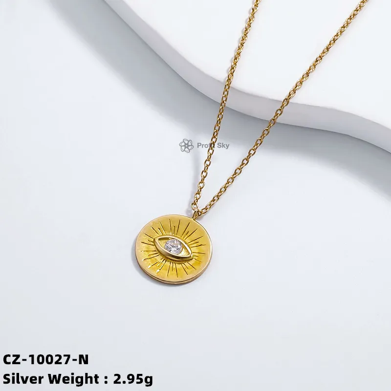 Colar banhado a ouro 18K para mulheres, joia personalizada com corrente de prata esterlina 925, preço de fábrica, design de moda por atacado