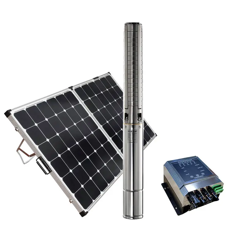 Jilu 4Inch 1.5kw 2hp Solar Water Pomp Voor Drinkwatervoorziening Automatische Bediening Voor Diepe Goed 200M