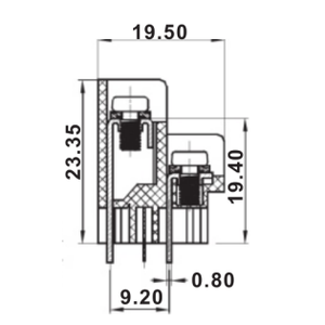 300V/15A Paso 7,62mm Doble cubierta Dos capas 2 niveles Barrera blanca Tiras Bloque de terminales - Product Image 3