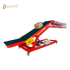 Sistema de transportador telescópico portátil para carga de contenedores y/o descarga Transportador de correa de carga accionado por motor automático