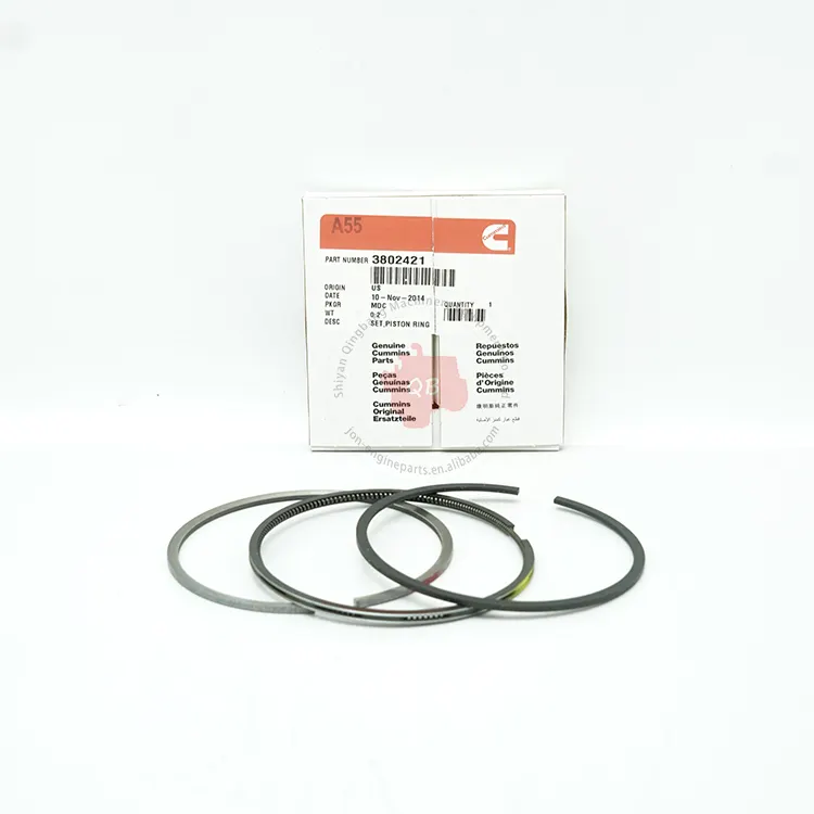 Cummins Set Ring Piston 4BT 6BT QSB, Suku Cadang Mesin Diesel 3802421 Ring Piston 3802421