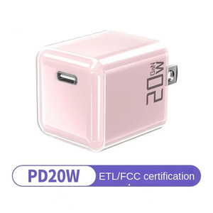 Newest High Quality <strong>Small</strong> Size ETL Cettified Wide Voltage US Plug 20W PD Fast Type-c Charger GaN Ice Cube Ac Adapter for <strong>Apple</strong> - Product Image 4