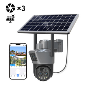 EseeCloud 10X Zoom 4G Sim Dual Lens Solar Powered Bullet Outdoor Three Lens PTZ Auto Tracking Wireless Wifi IP <strong>Cameras</strong> Security - Product Image 6
