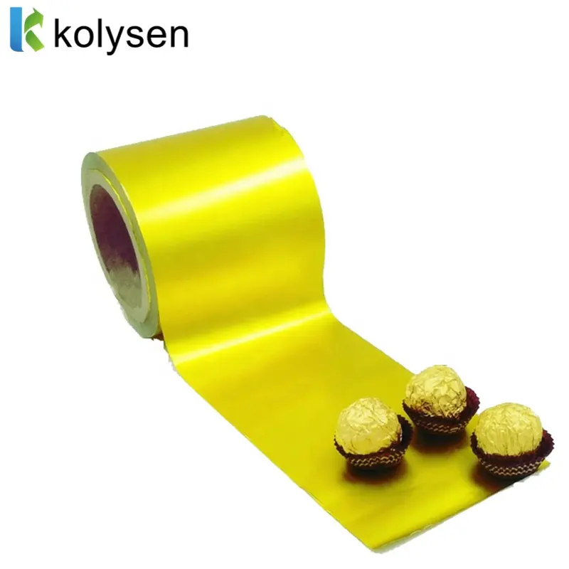 Embalagem de papel para embalagem de doces, papel de embalagem colorido de chocolate que aceita embalagem de metal
