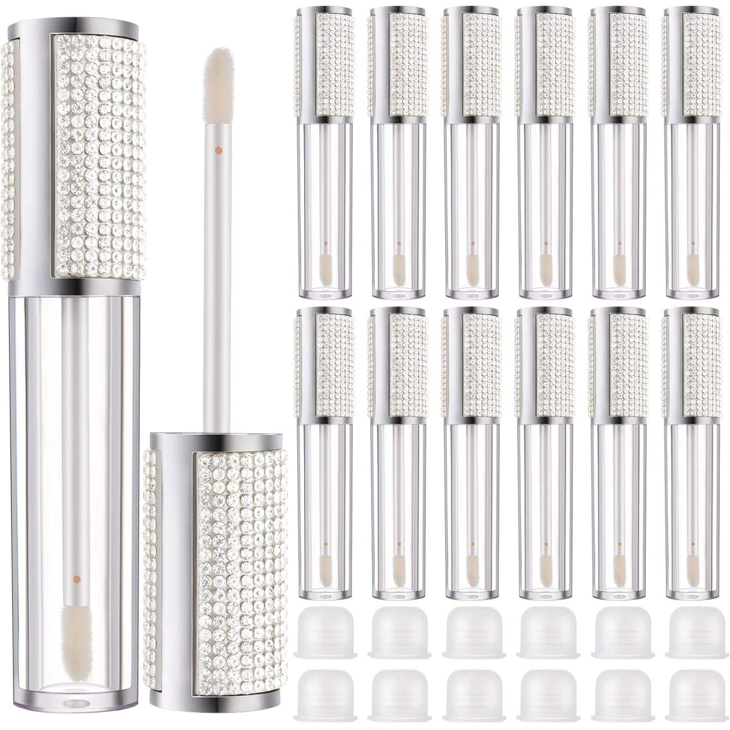 rhinestone round empty lip gloss