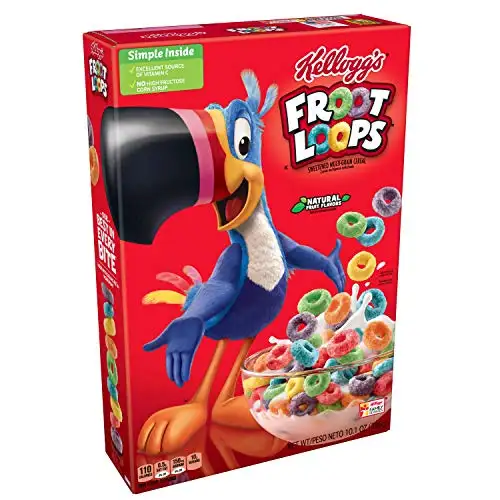 Kellogg, Cereal Pequeno Almoço, Frota Loops, Caixa 10.1 Oz (Pack de 8)