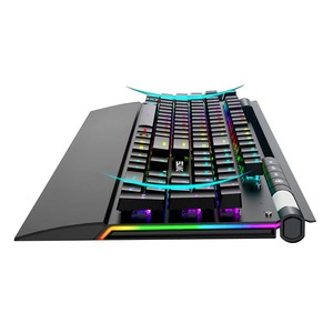 ESGAMING 104 teclas ordenador PC teclados ergonómicos RGB retroiluminado impermeable Teclado mecánico para juegos teclado con reposamuñecas