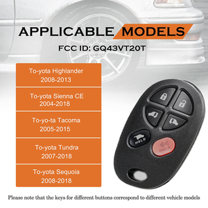 Commercio all'ingrosso OBD programmatore J262 + Kit OBD-04 per Toyota Sequoia 5 + 1 chiave telecomando 315 frequenza GQ43VT20T apparecchiature per la riparazione del corpo - Product Image 4