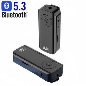 数字显示器2合1蓝牙无线适配器BT 5.3接收器发射器RX TX带tf卡立体声3.5毫米辅助音频播放器 - Product Image 1