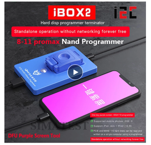IBOX2 BGA110 Programmer iBox für iPhone 6 bis 11 Pro Max für iPad NAND Daten änderung Schreiben Sie einen Schlüssel Lila Bildschirm WiFi-Reset - Product Image 1