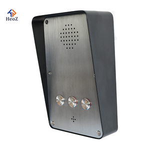Senza tastiera in acciaio inox industriale telefono 3 pulsanti telefono spingere per parlare di chiamata automatica del telefono sistema di cercapersone citofono per la prigione - Product Image 2