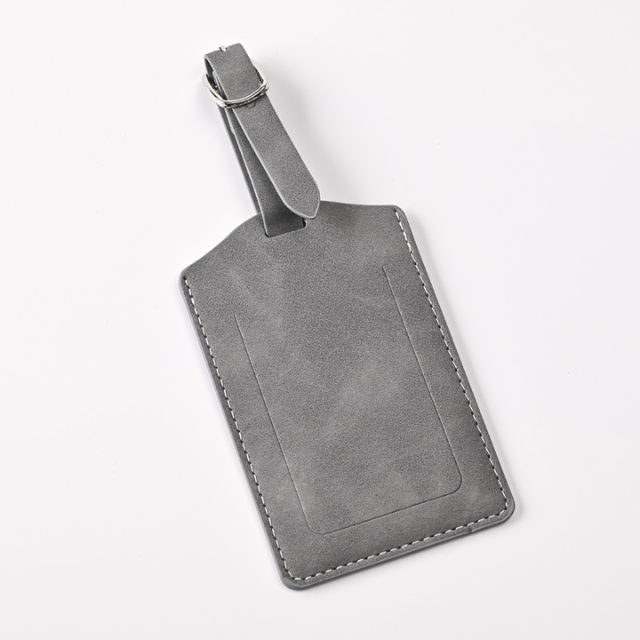 Grey luggage tag