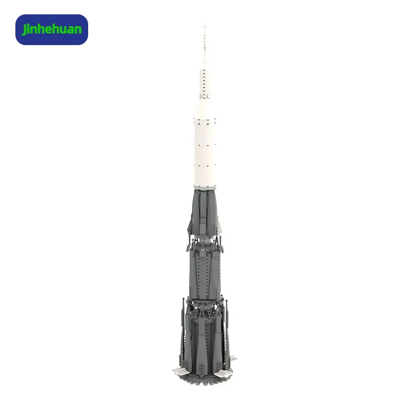 MOC-37172 sovyet N1 ay roket yapı taşları ay Saturn V roket kiti Explore taşıyıcı araç tuğla DIY çocuk oyuncak hediye keşfetmek