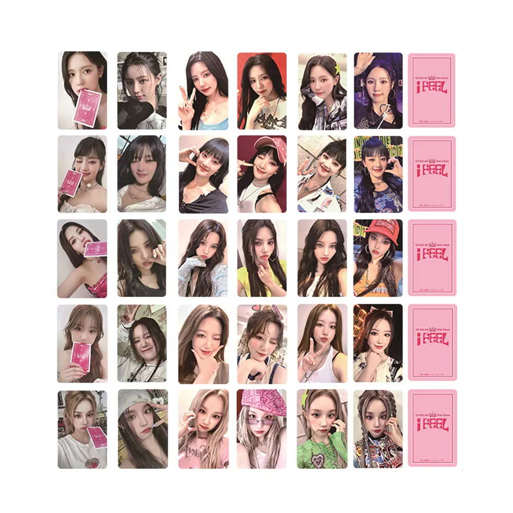 6 teile/satz KPOP (G)I-DLE I Feel Album Postkarte Doppelseitige Fotokarten MiYeon Soyeon YUQI Minnie Shuhua LOMO Karten Fans Sammlung