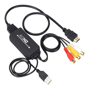 Convertidor RCA a HDMI Adaptador compuesto a HDMI Compatible con 1080P PAL/NTSC Compatible con reproductores de DVD PS1 STB VHS VCR Blue-Ray - Product Image 4