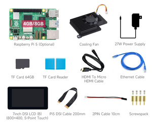 <strong>Raspberry</strong> <strong>Pi</strong> 5 Kit 4GB/8GB RAM BCM2712 processor 2.4GHz quad-core 64-bit Arm Cortex-A76 <strong>CPU</strong> Built Using RP1 I/O Controller