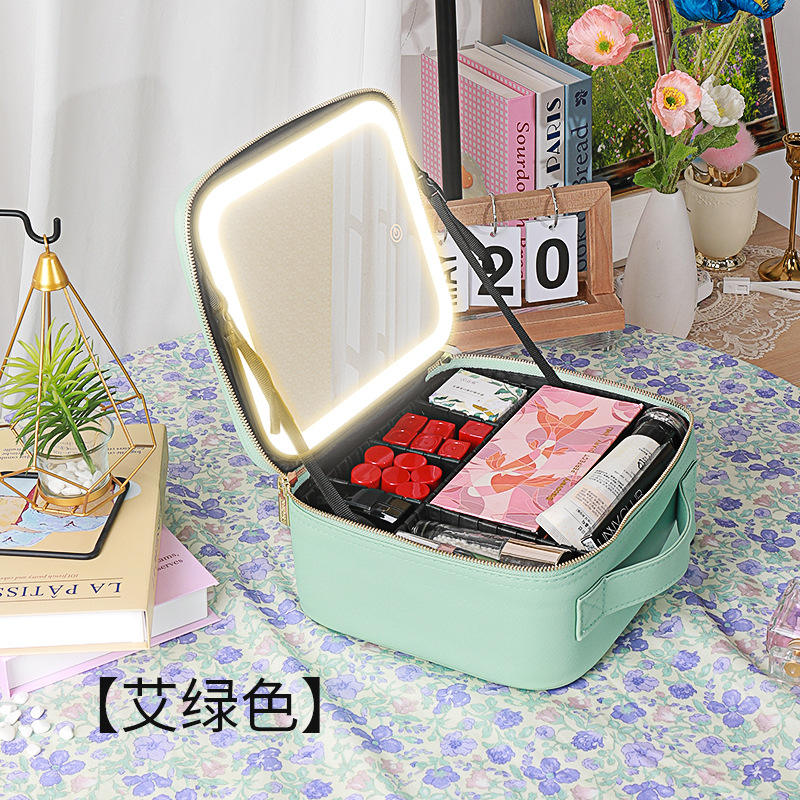 กระจกเต็มตัวพร้อมไฟ LED เติมแสงสีเบจขนาดเล็ก