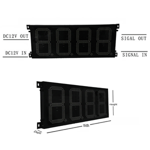 12-Zoll-7-Segment-LED-Anzeige für den Außenbereich, große Elektronik-LED-Uhr-Timer-Bildschirm-Anzeigetafel-LED-Panel