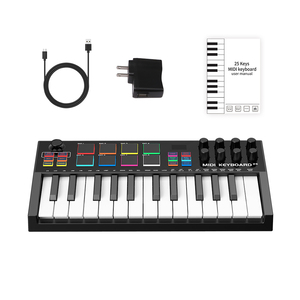 MIDI 25 Key USB Professional <strong>Music</strong> <strong>Arrangement</strong> <strong>Keyboard</strong> Drum Pad with Battery Midi Controller <strong>Keyboard</strong> for Band - Product Image 3