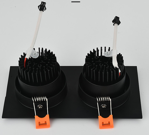 <strong>Flat</strong> Square Frame Spotlight COB Double Head Recessed <strong>LED</strong> Ceiling Light Downlights Gimbal Square Spot Light 85V-265V <strong>3W</strong>-30W