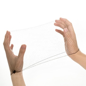 Chất lượng cao dùng một lần Nylon <span class=keywords><strong>hairnet</strong></span> mềm chất liệu Tóc Giả Net cho nhà bếp & nhà hàng Black & White Sản phẩm an toàn - Product Image 1