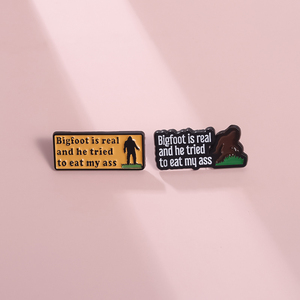 Nguy hiểm APE men pins tùy chỉnh BigFoot là có thật và ông đã cố gắng để ăn ASS của tôi trâm cài ve áo phù hiệu động vật trang sức quà tặng cho bạn bè - Product Image 3