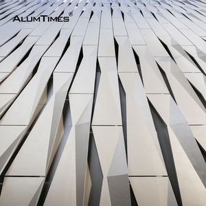 Aluminium kunden spezifische 3d moderne Aluminium platte Gebäude Wand verkleidung Dekoration Fassaden platten Bürogebäude Vorhangs ysteme - Product Image 6