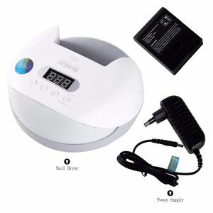 Lámpara de uñas de almacenamiento de energía 48W UV LED Fuente de luz doble Máquina secadora de uñas con memoria de temporizador inteligente y sensor con batería - Product Image 2