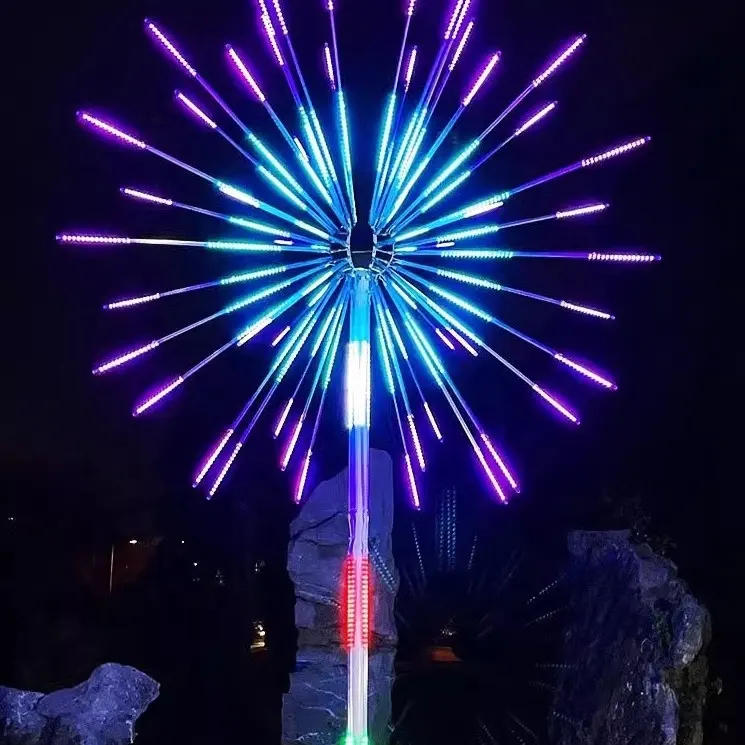 Kỳ nghỉ giáng sinh trang trí LED Firework Đèn Ngoài Trời LED pháo hoa cây đèn