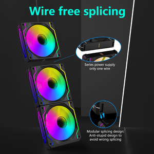 אוהבcool זרימת אוויר גבוהה משחקי שקט מצנן מחשב ARGB LED מאוורר מאוורר למחשב 12V DC מערכת קירור