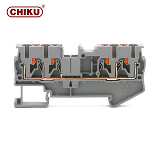 CHIKU RPV2.5 Alimentación a través de riel DIN Plástico Latón Empuje en conexión Conector de bloques de terminales de resorte - Product Image 2