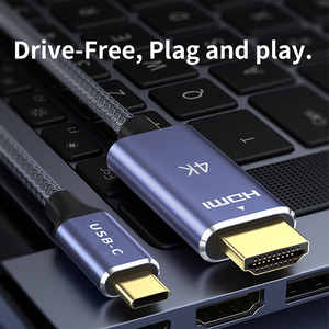 Directo de fábrica Venta caliente Usb-C a HDMI Cable 4k60HZ Tipo-C a HDMI Adaptador macho a macho Soporte computadora/escritorio/computadora portátil - Product Image 3
