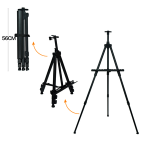 Chất lượng cao đơn giản kim loại màu đen nhôm phác thảo đứng Tripod easels cho các nghệ sĩ Sơn - Product Image 3