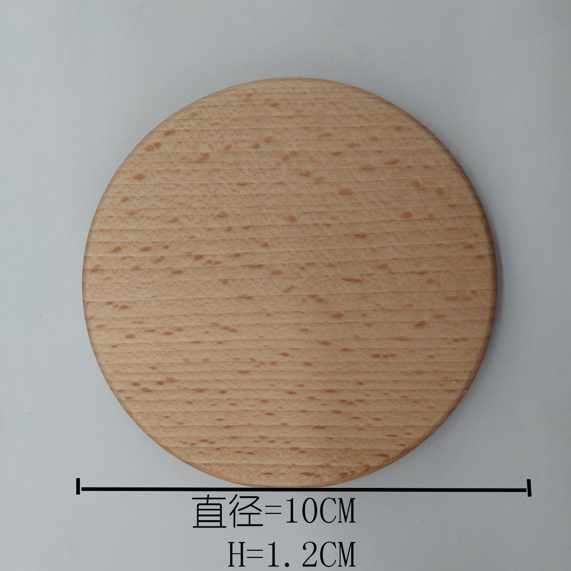 Plano circular de madera de haya 10*10