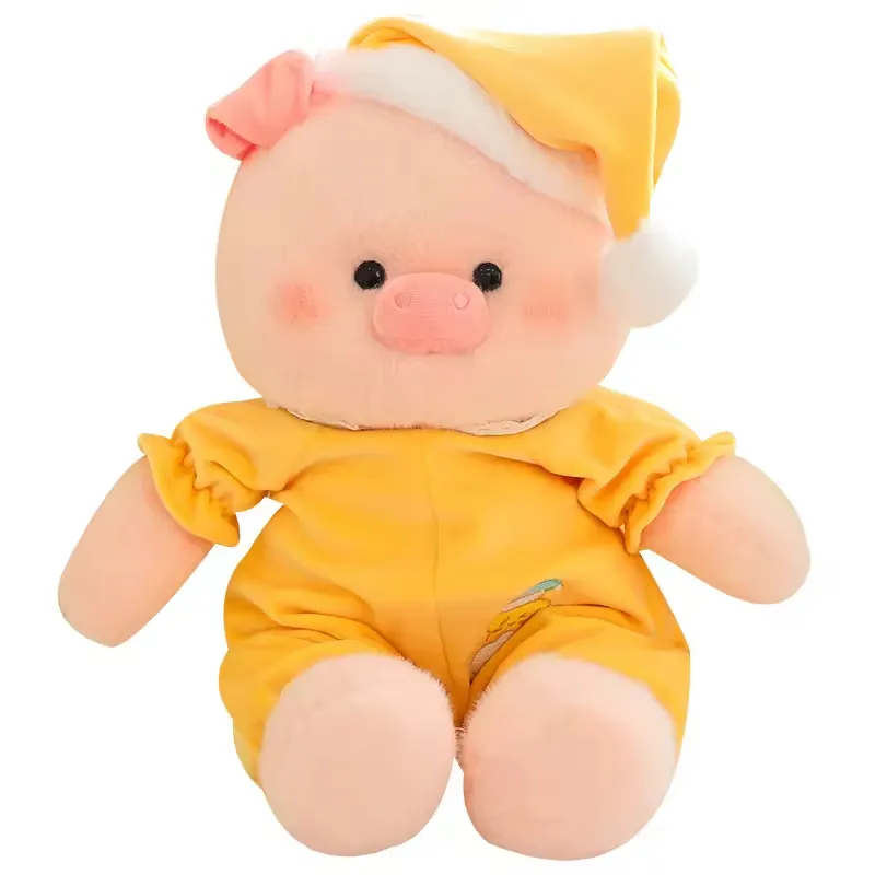 HECION poupée cochon éléphant lapin ours poupée jouets en peluche bonne nuit cadeau d'anniversaire pour petite amie boîte-cadeau petit ours poupée