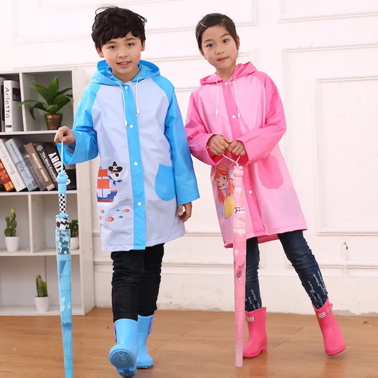 YIZHI Imperméables pour enfants Poncho coloré Imperméables Poncho d'urgence Manteau de pluie pour tout-petits Poncho de pluie pour filles garçons