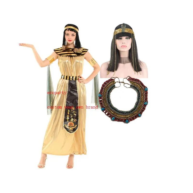 Ecoparty reina griega Cosplay disfraz Medieval Egipto Cleopatra mito diosa carnaval vestido juego de rol egipcio Cosplay disfraces