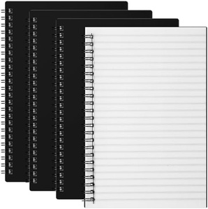 Cuaderno Flip Over Single Coil Cuaderno de tapa blanda con líneas de diario en espiral personalizable