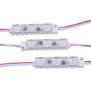 โมดูลสัญญาณไฟ LED สำหรับโฆษณาแผงไฟ LED โมดูล4413ฉีดไฟ AC 110V 220V 175องศา1W 3 LED