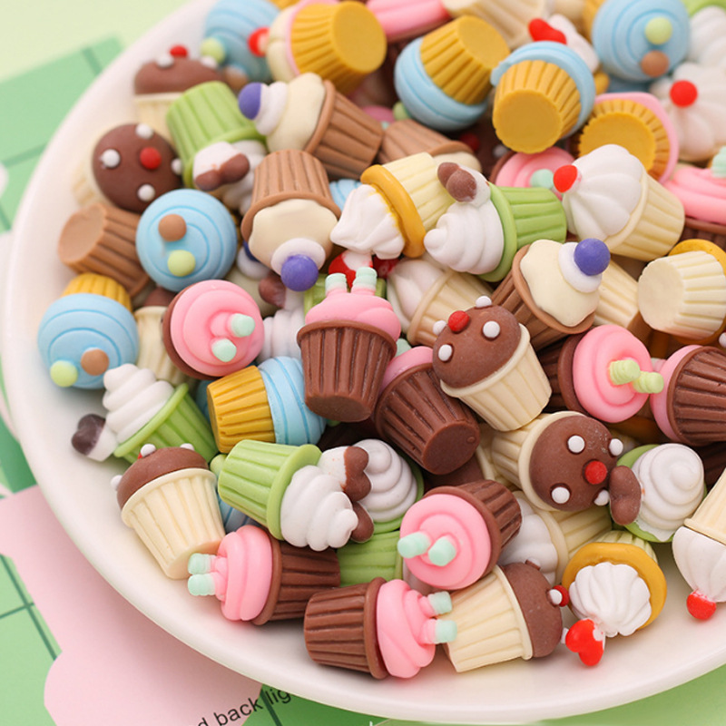 Série de cupcakes mixtes, cheveux aléatoires