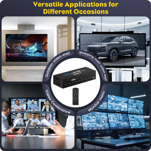 SYONG 3x3 2x4 4x2 HDMI DVI VGA USB Procesador de video con control RS232 para 9 TV Empalme Controlador de pared de video de 9 canales - Product Image 3