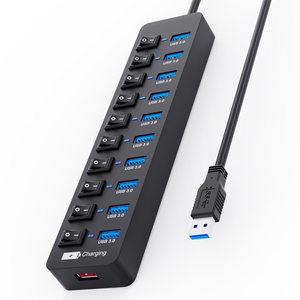 個別のON/OFFスイッチ付き10ポートデータハブスプリッター12V/3A電源アダプター拡張マウスキーボードおよびその他のデバイス在庫 - Product Image 3
