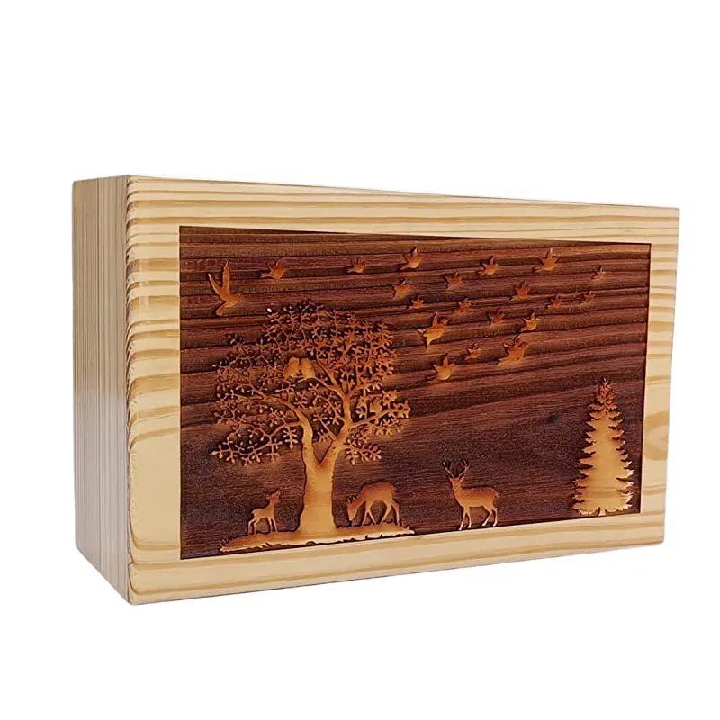 Boîte de rangement en bois sculpté à la main, artisanat en bois personnalisé de luxe de haute qualité, Design Unique, Offre Spéciale