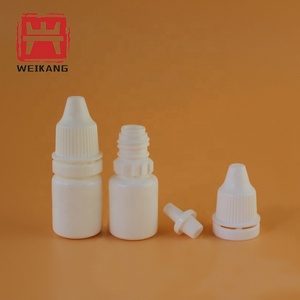 白色LDPE 5毫升10毫升塑料滴眼液容器5CC 10CC医用挤压空滴眼瓶，带滴管和螺帽 - Product Image 1