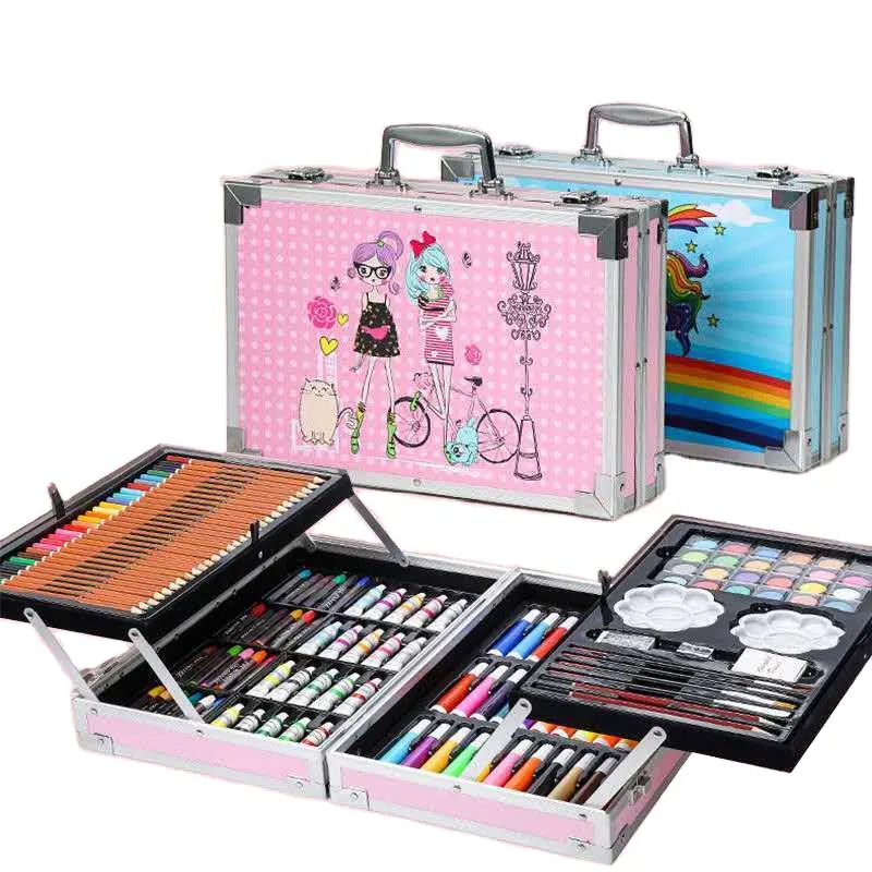 子供の学校のギフト用品のための描画アートDIY 150ピース描画アートペインティングセット赤ちゃん描画おもちゃ