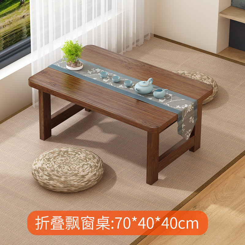 Encantadora mesa plegable para ventana salediza - Color nogal (70*40*40)