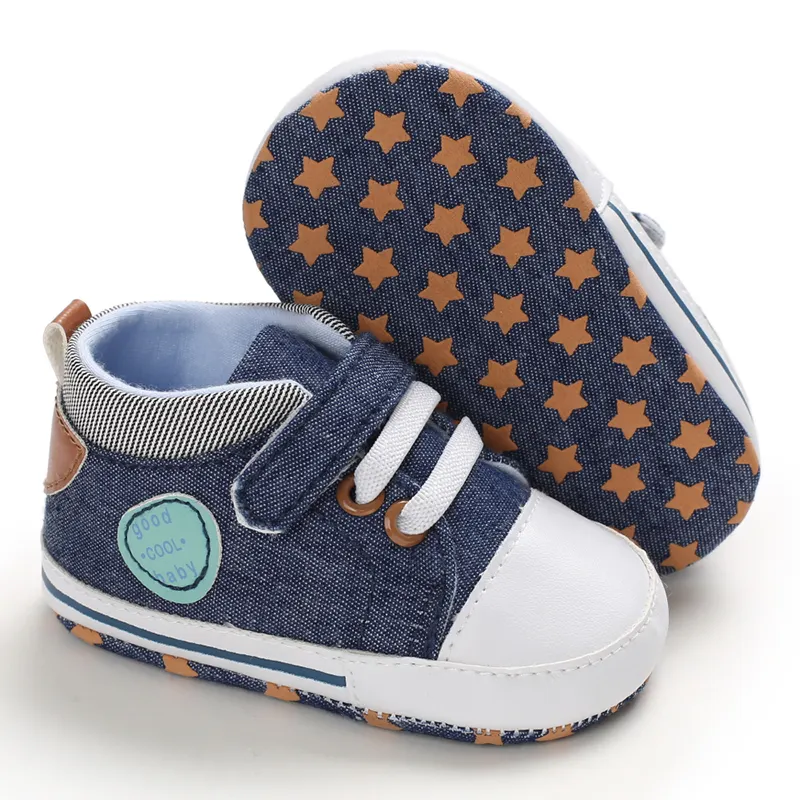 Baby shoes soft soled boys basketball sneakers 0-1 year children's casual totter shoes
